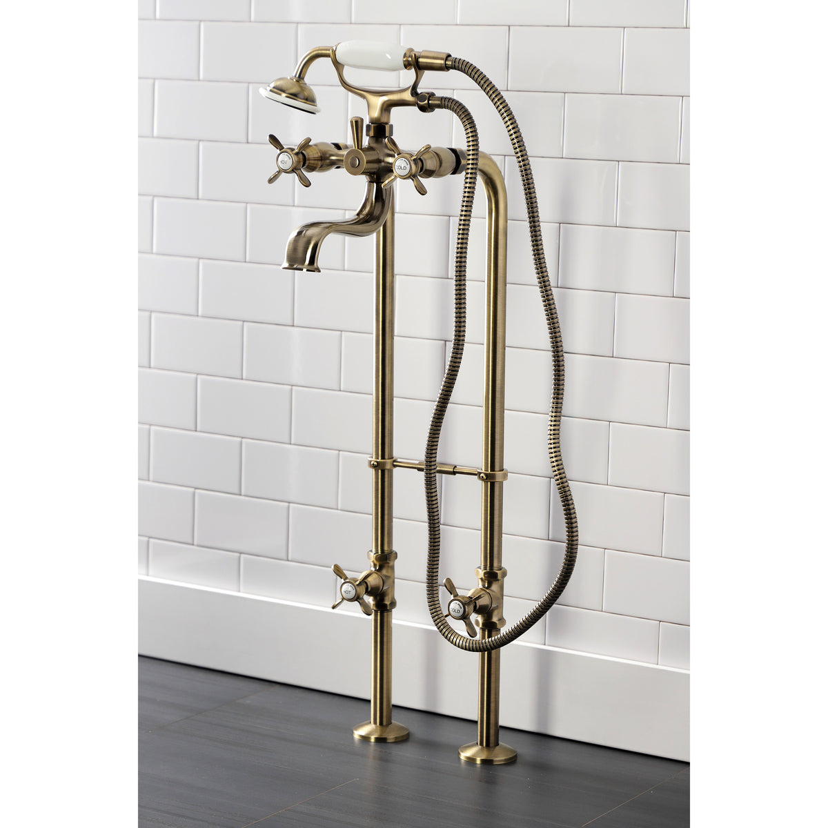 Essex Freestanding Clawfoot Tub Faucet Package with Supply Line