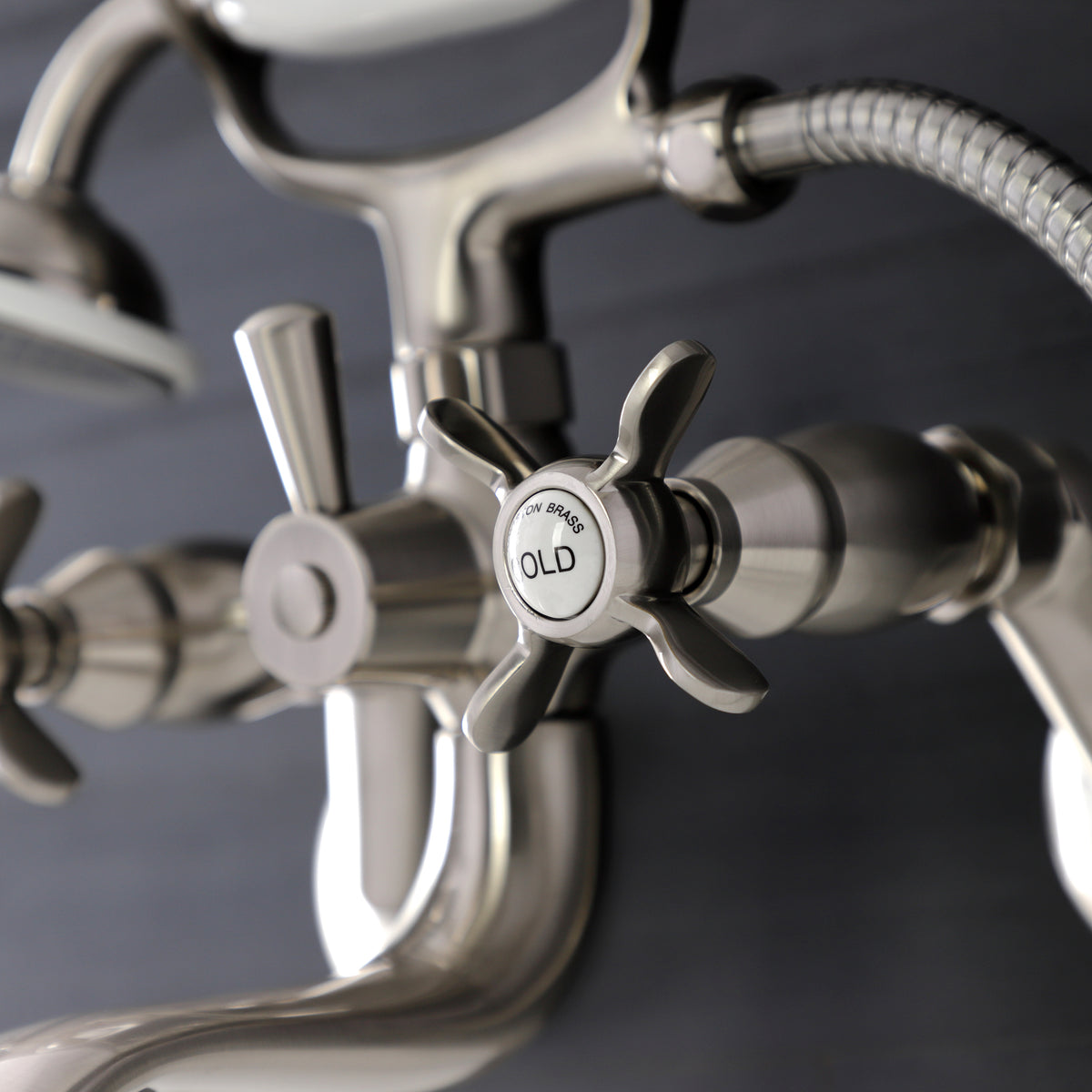 Essex Wall Mount Clawfoot Tub Faucet with Hand Shower