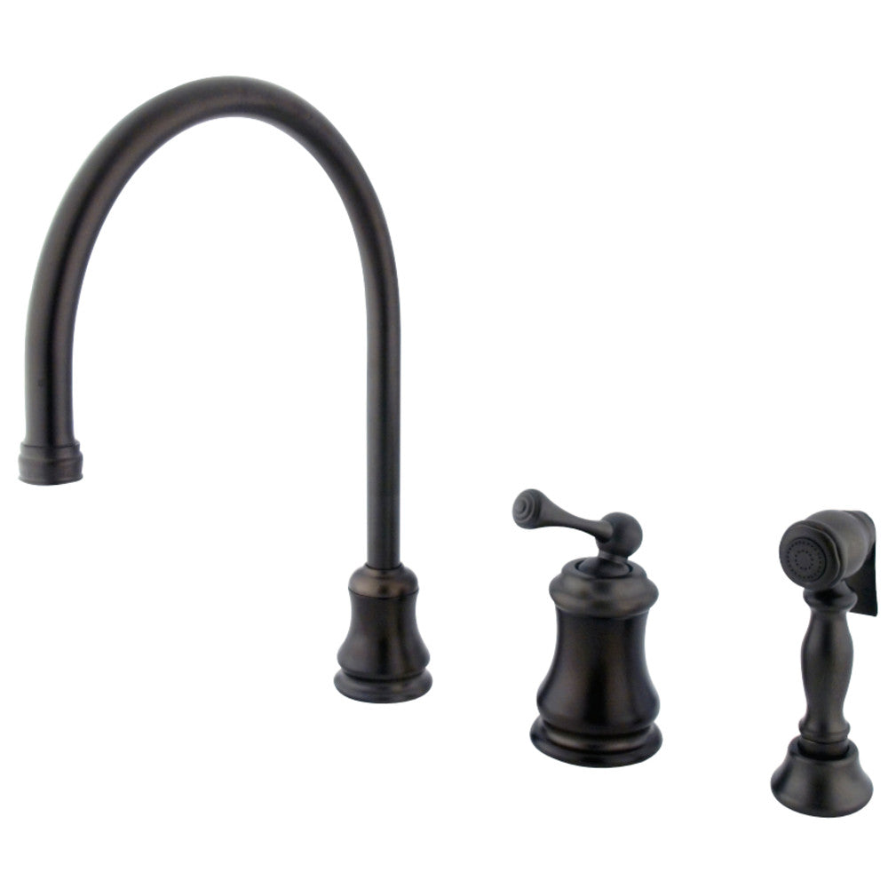Kingston Brass KS3815BLBS Widespread Kitchen Faucet