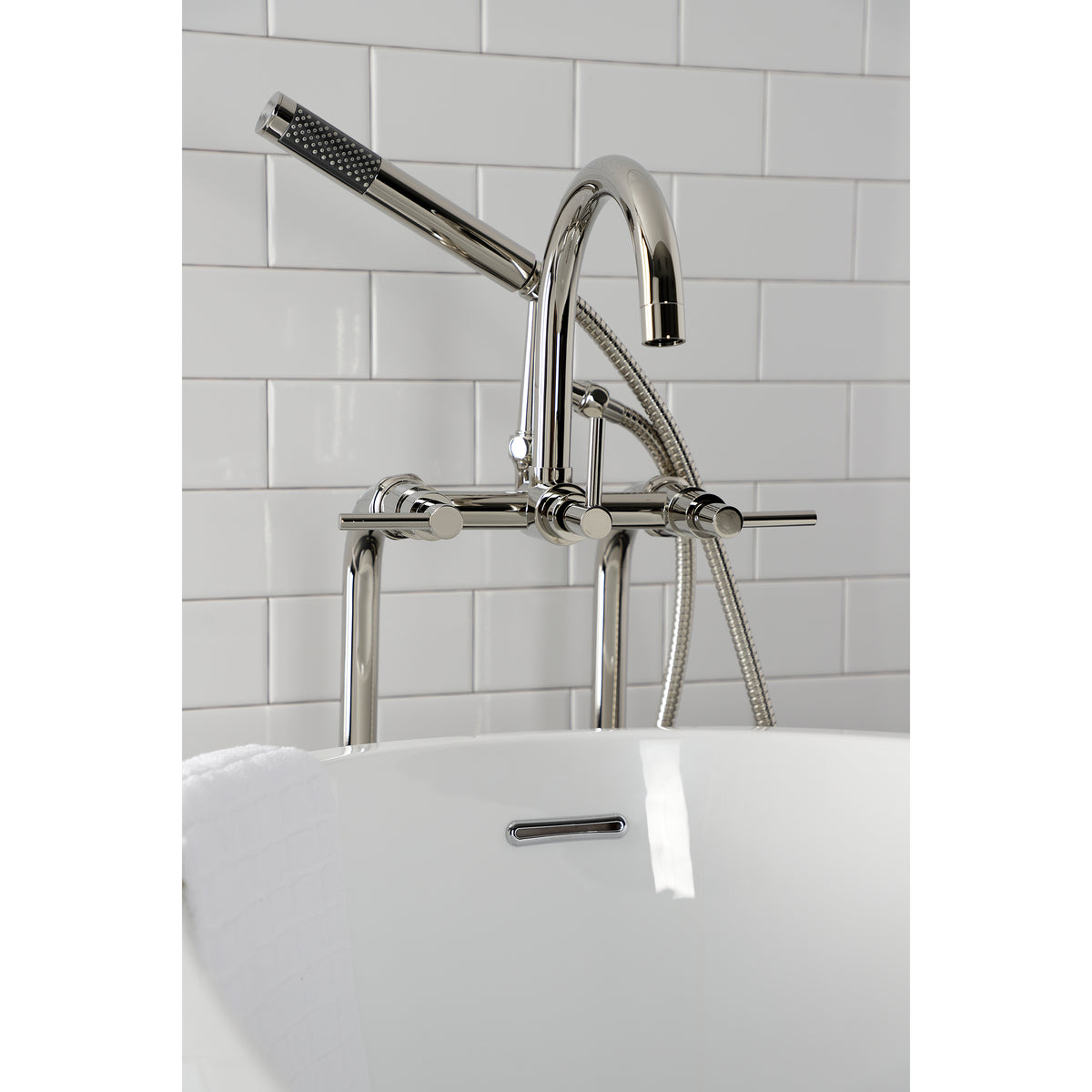 Vintage CCK8108DL Concord Freestanding Tub Faucet with Supply Line, Stop Valve