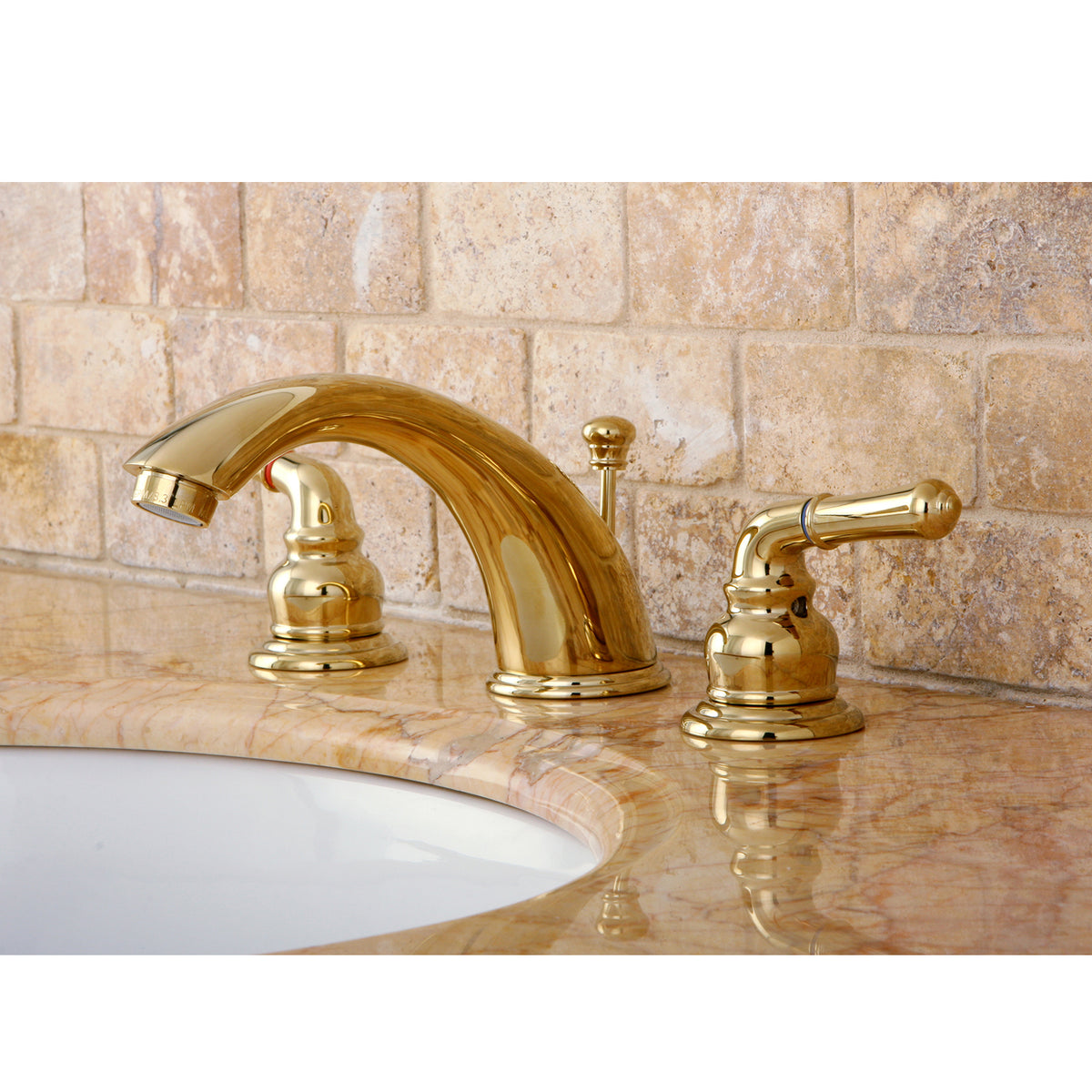 Kingston Brass KB963 Magellan Widespread Bathroom Faucet with Retail Pop-Up