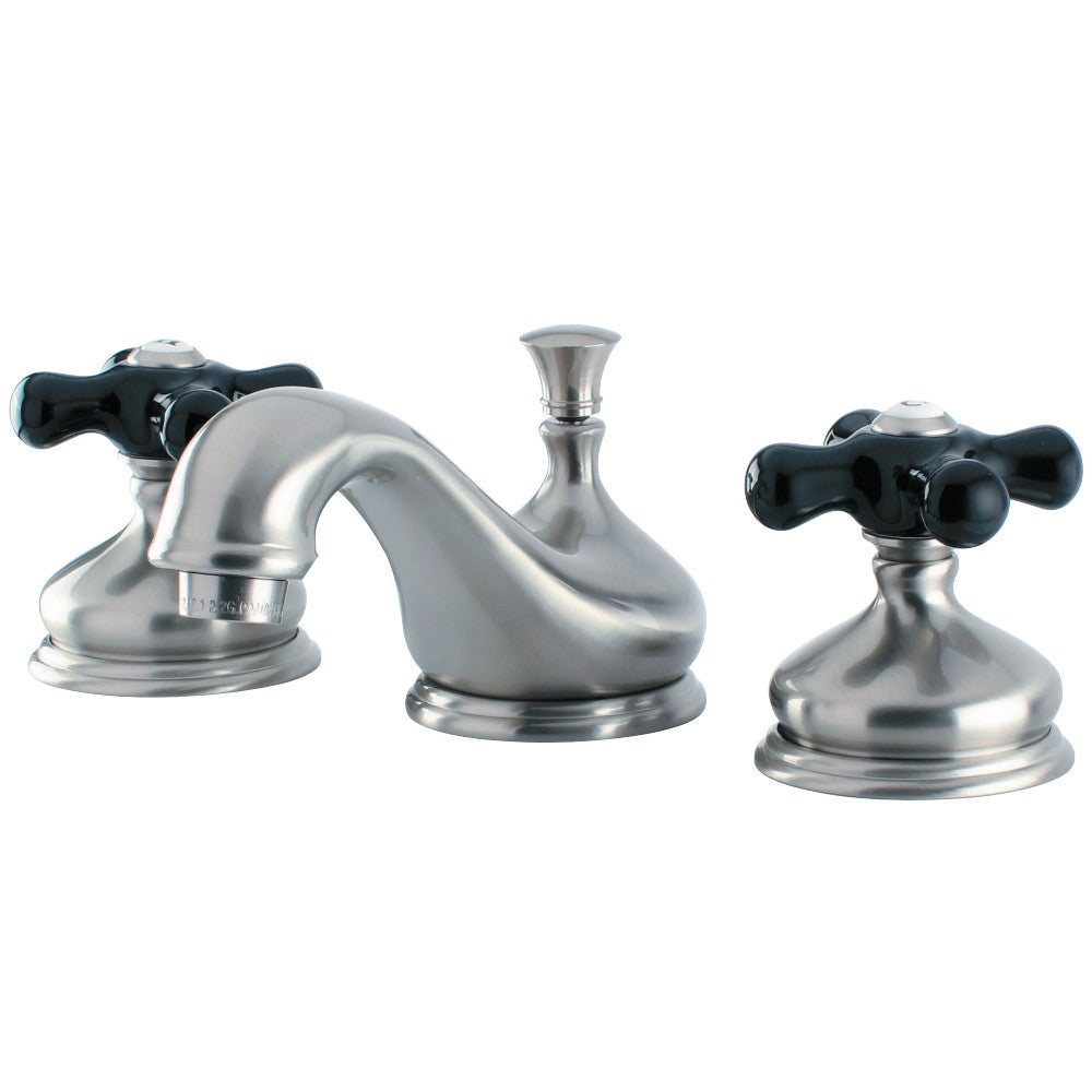 Kingston Brass KS1168PKX Duchess Widespread Bathroom Faucet with Brass Pop-Up