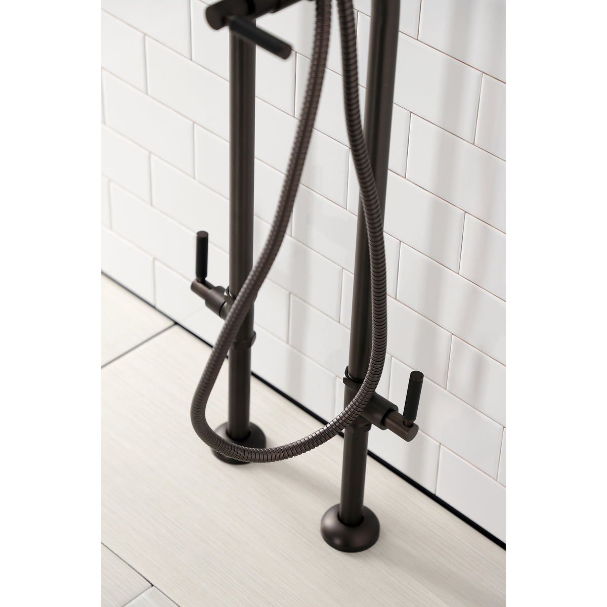 Aqua Vintage Concord Freestanding Tub Faucet with Supply Line, Stop Valve