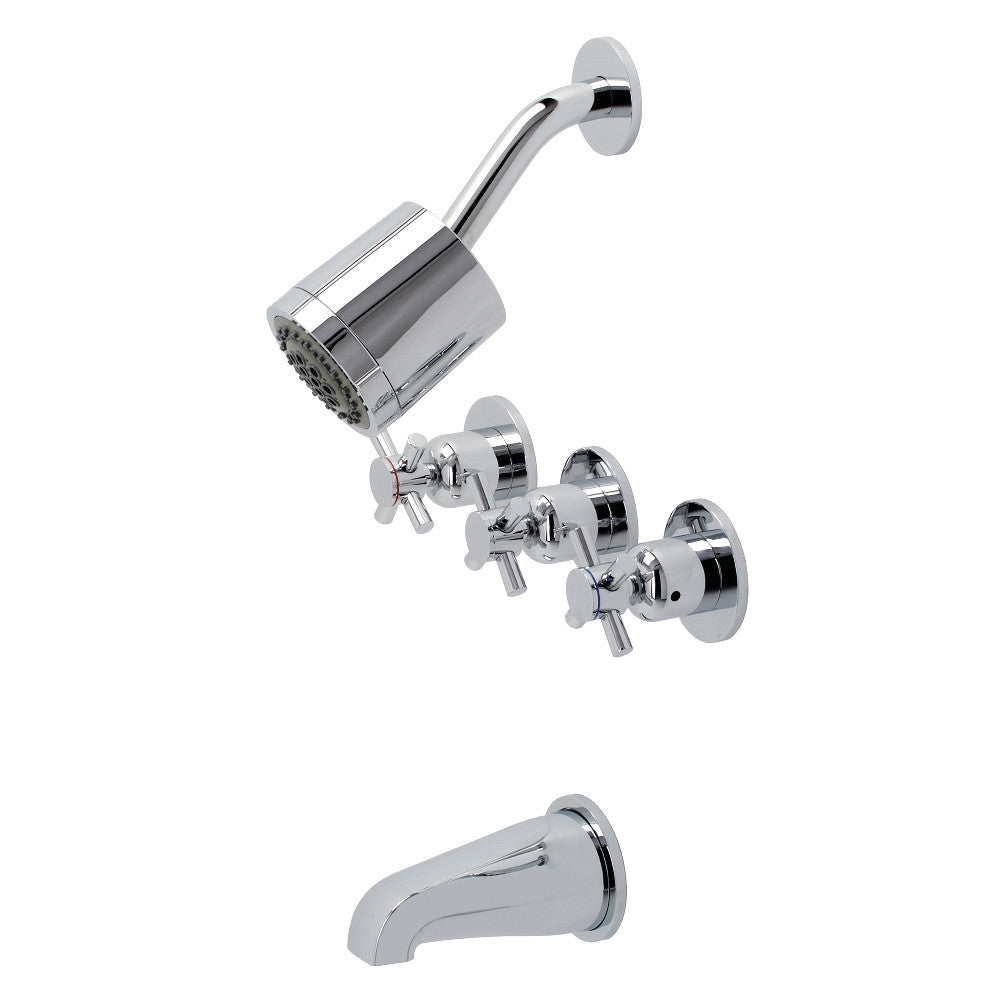 Concord Three-Handle Tub and Shower Faucet