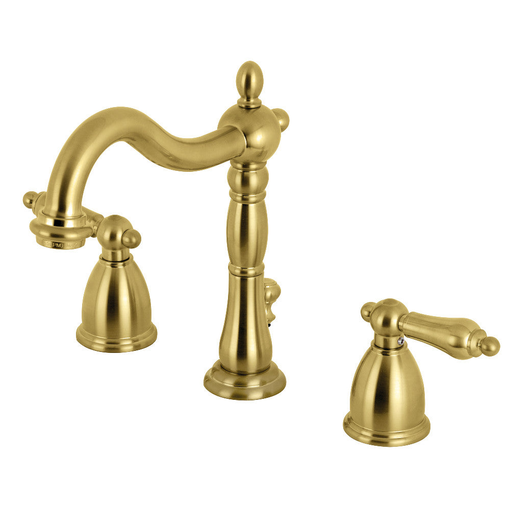 Kingston Brass KB1972AL Heritage Widespread Bathroom Faucet with Brass Pop-Up