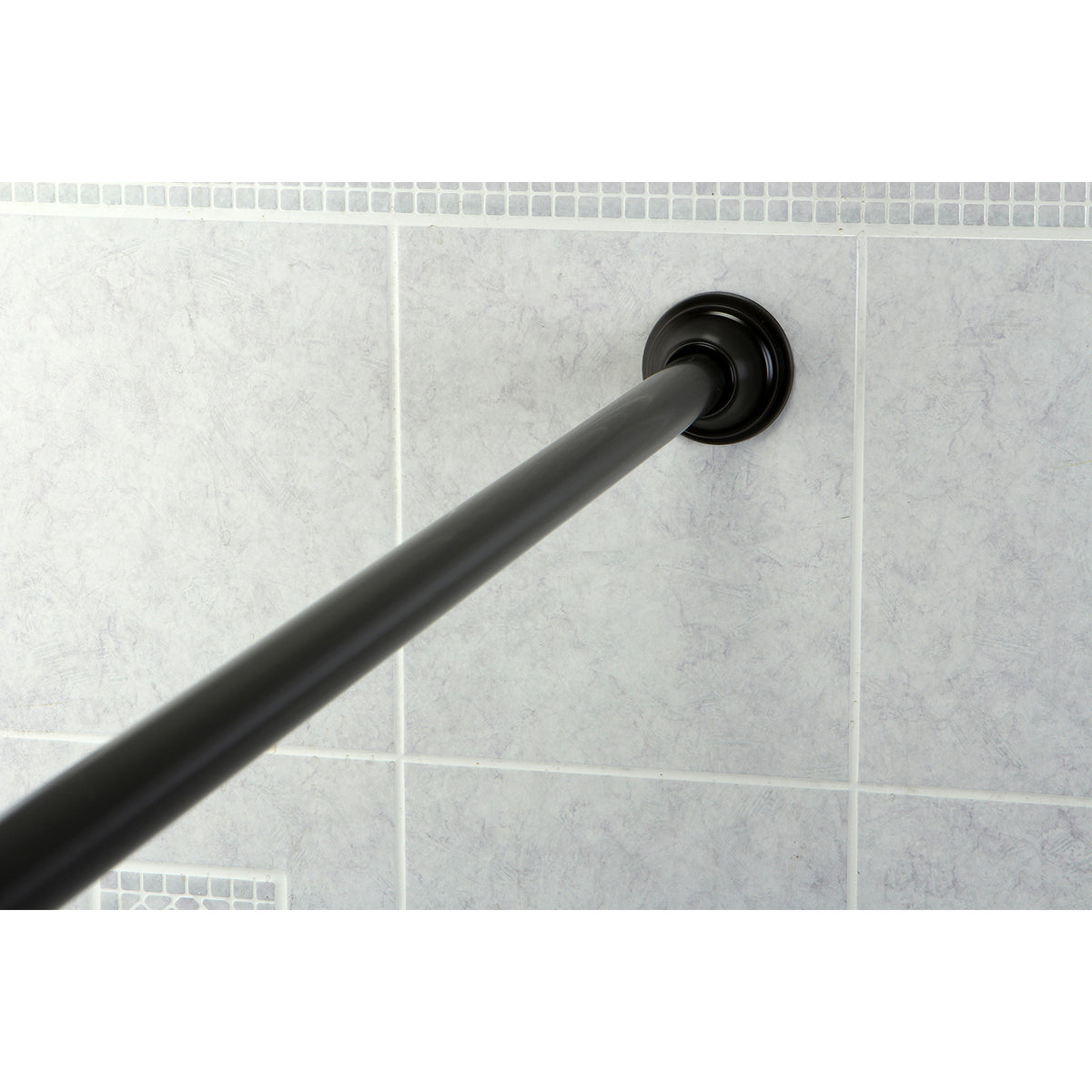 Kingston Brass Americana 72&quot; Tension Shower Rod with Decorative Flange