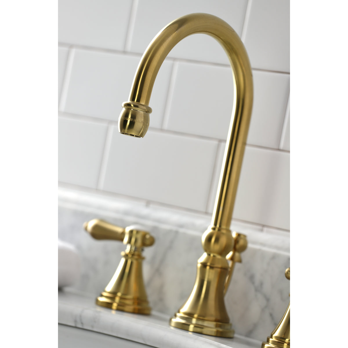 Kingston Brass KS2981BAL Heirloom Widespread Bathroom Faucet with Brass Pop-Up
