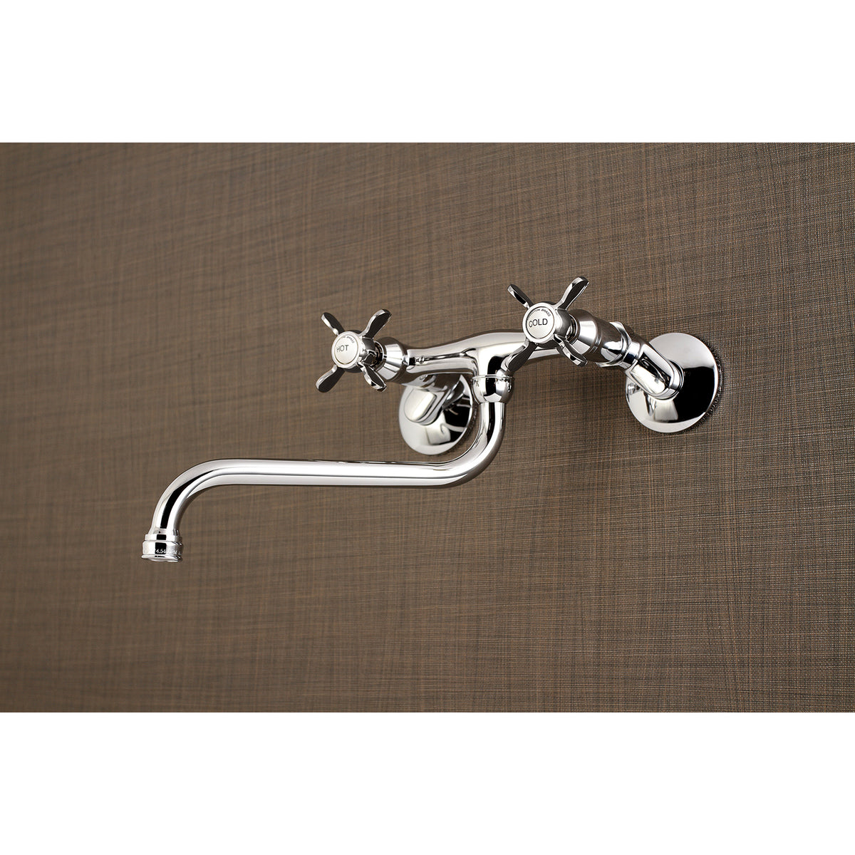 Kingston Brass KS115SN Essex Two Handle Wall Mount Bathroom Faucet