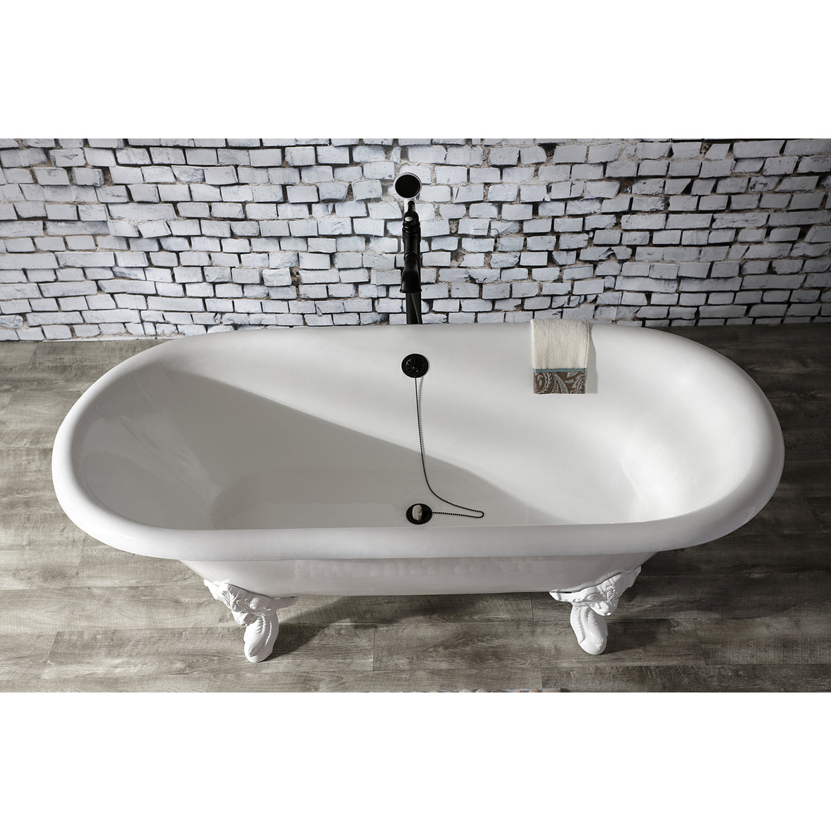 Kingston Brass Clawfoot Tub Waste &amp; Overflow Drain, 20 Gauge