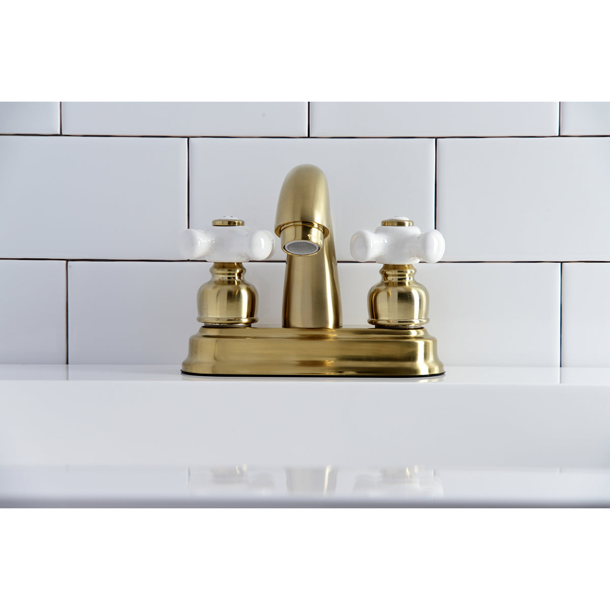 Kingston Brass KB5613PX Restoration 4 in. Centerset Bathroom Faucet