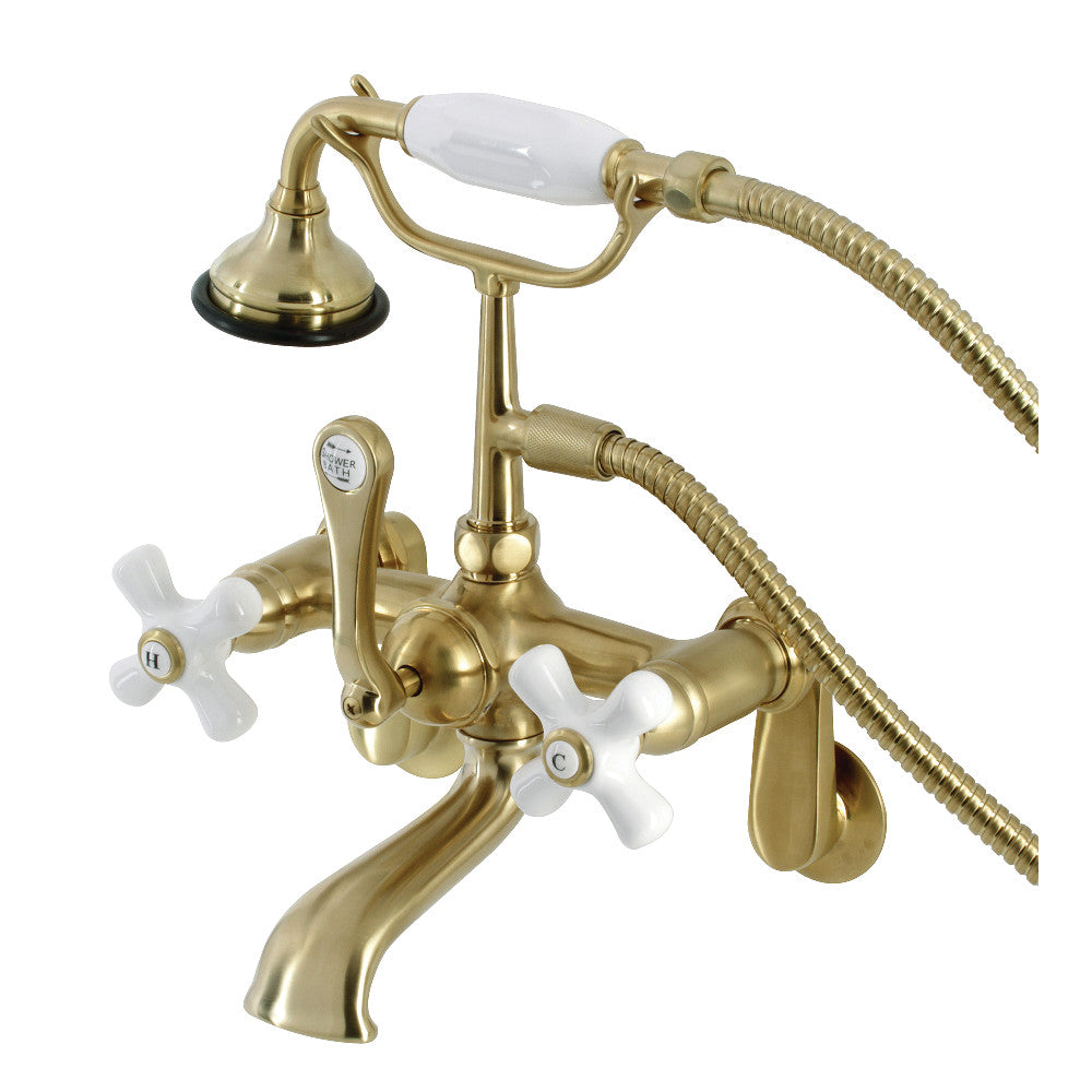 Aqua Vintage Wall Mount Tub Faucet with Hand Shower