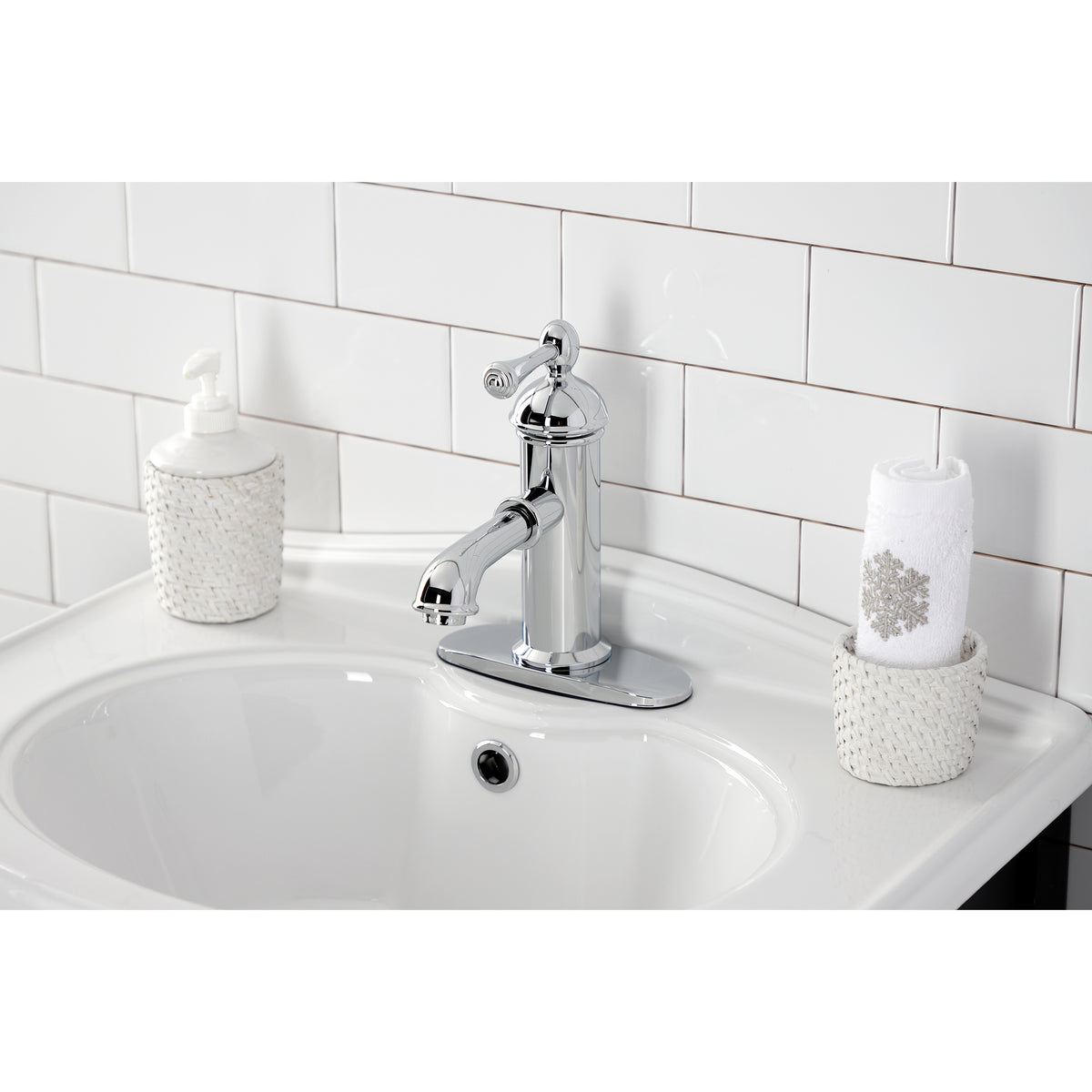 Kingston Brass KS7418BL Paris Single Lever Handle Bathroom Faucet