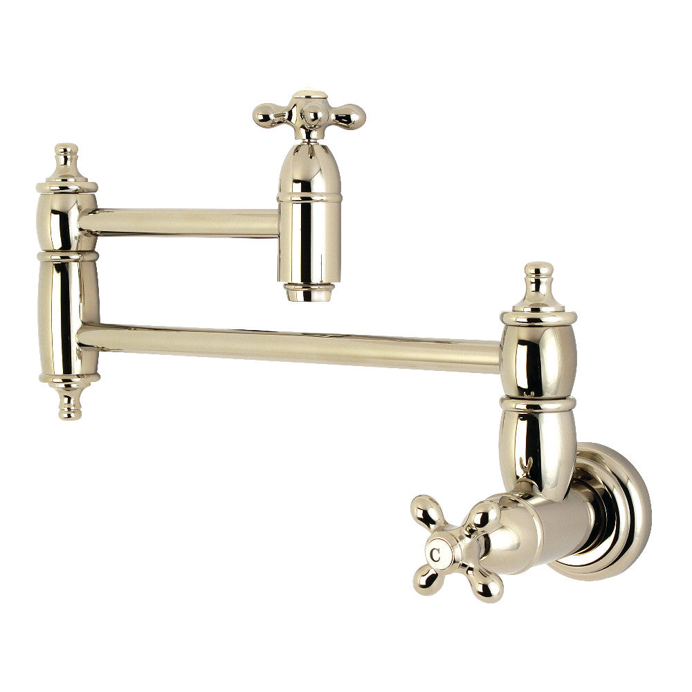 Kingston Brass KS3105AX Restoration Wall Mount Pot Filler Kitchen Faucet