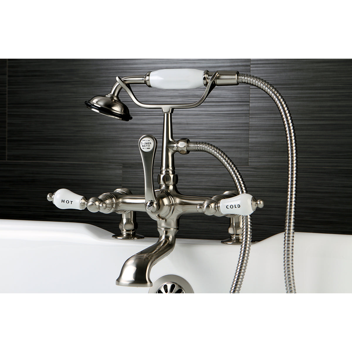 Vintage 7-Inch Deck Mount Tub Faucet
