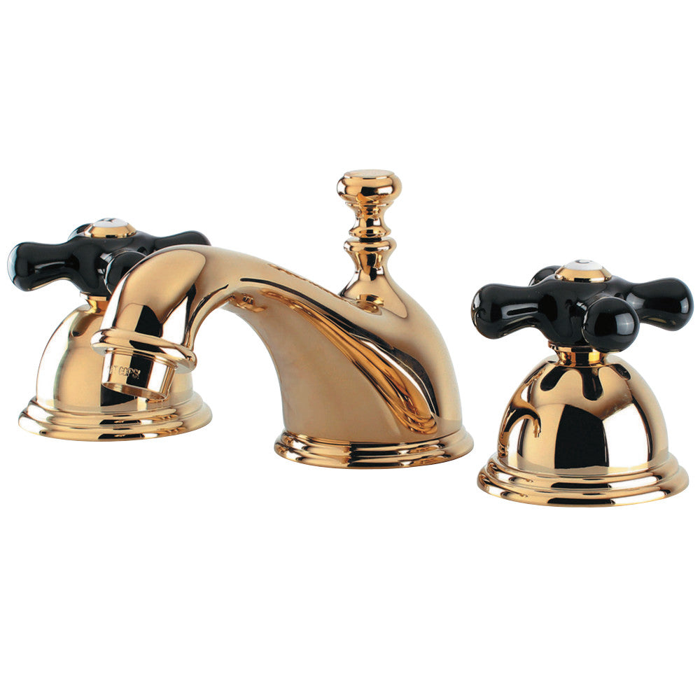 Kingston Brass KS3961PKX Duchess Widespread Bathroom Faucet with Brass Pop-Up