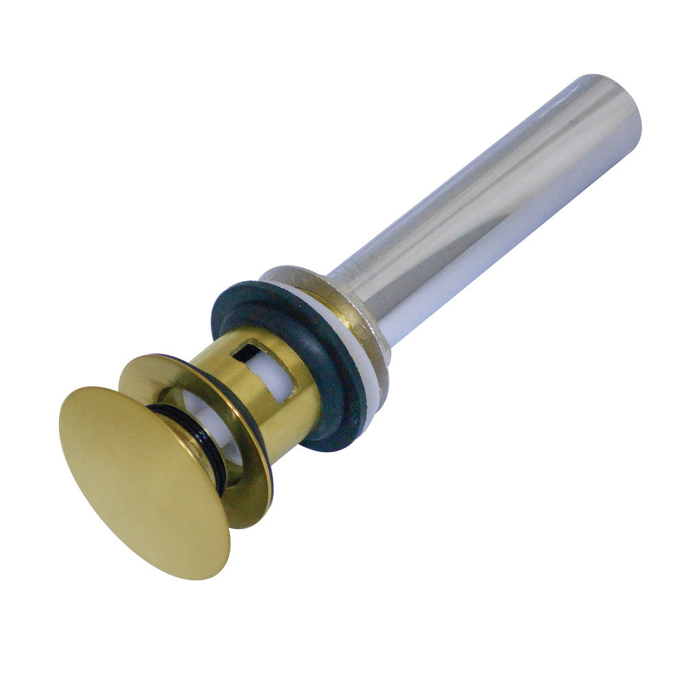 Kingston Brass Push Pop-Up Drain with Overflow Hole, 22 Gauge