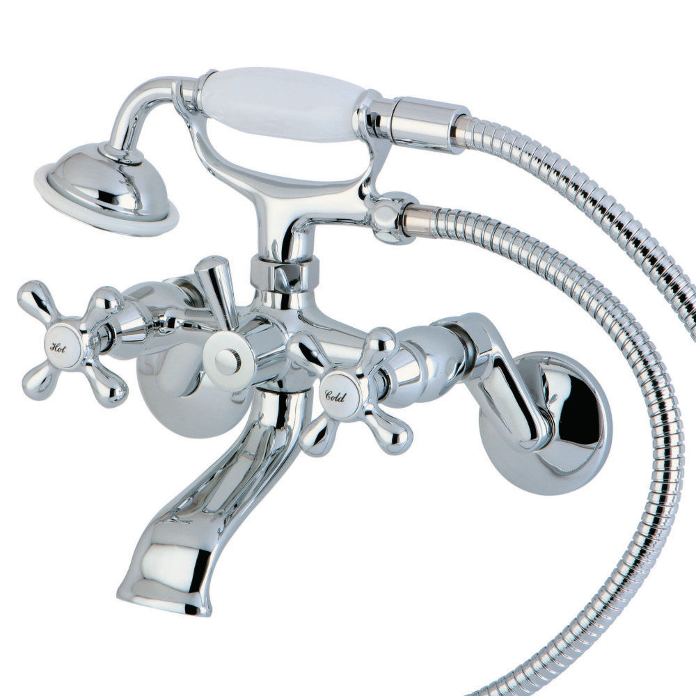 Kingston Wall Mount Clawfoot Tub Faucet with Hand Shower