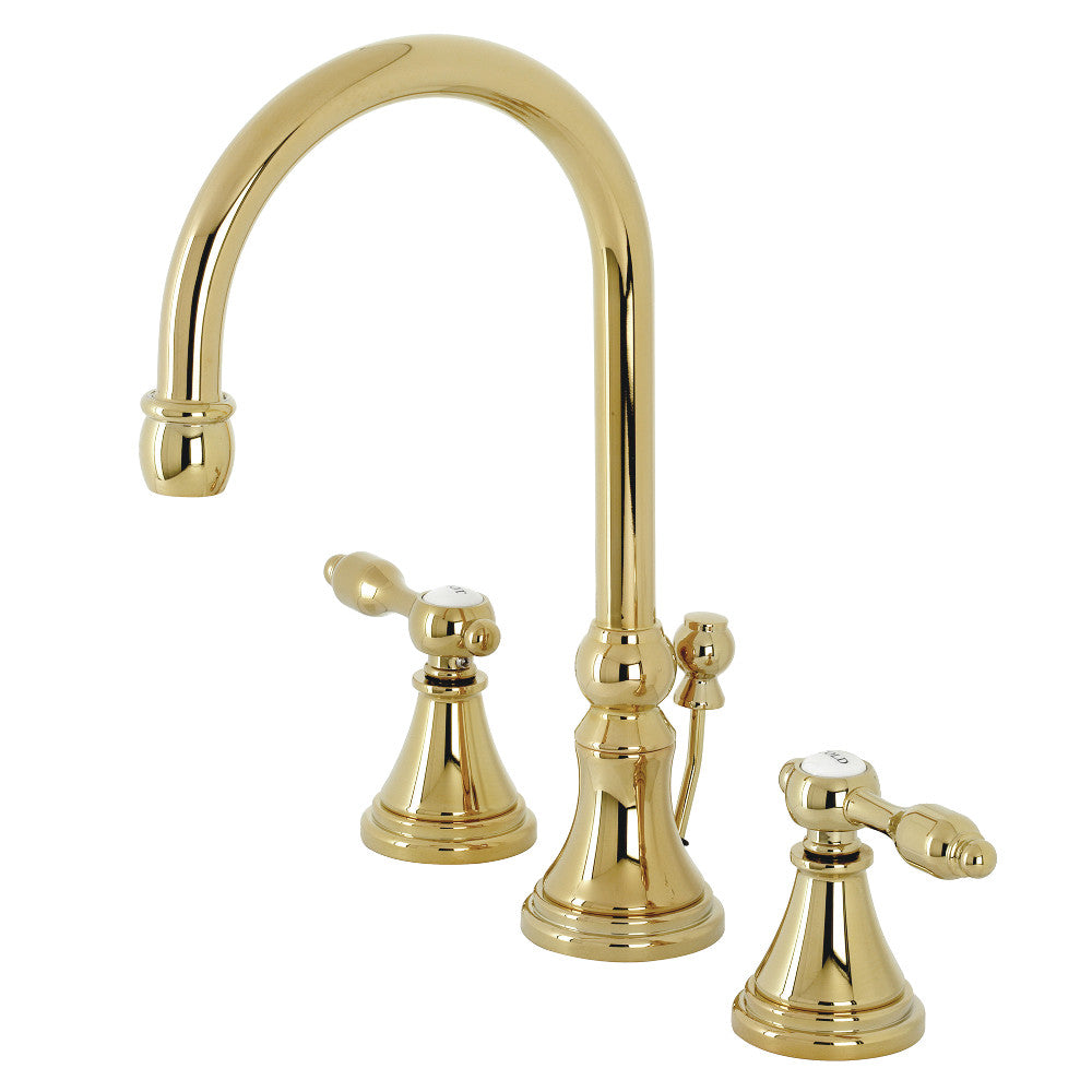 Kingston Brass KS2981TAL Tudor Widespread Bathroom Faucet with Brass Pop-Up