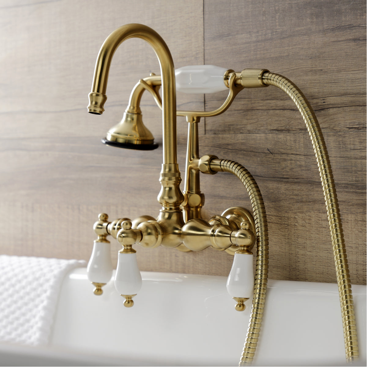 Aqua Vintage Wall Mount Clawfoot Tub Faucet