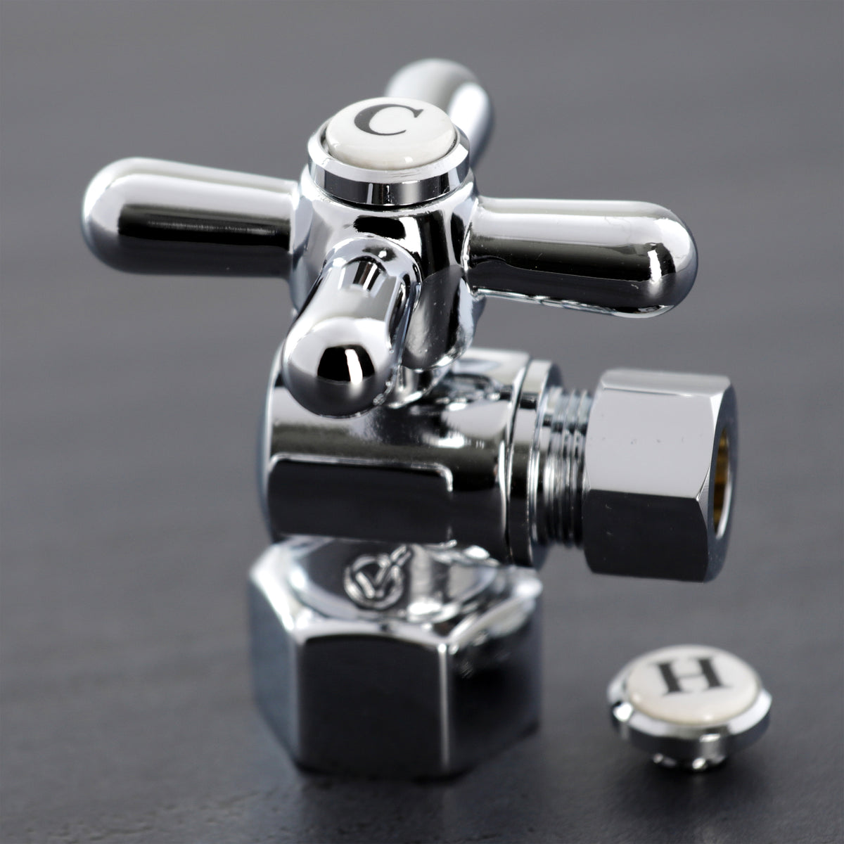 Kingston Brass Quarter Turn Valve (1/2&quot; FIP X 3/8&quot; O.D. Compression)