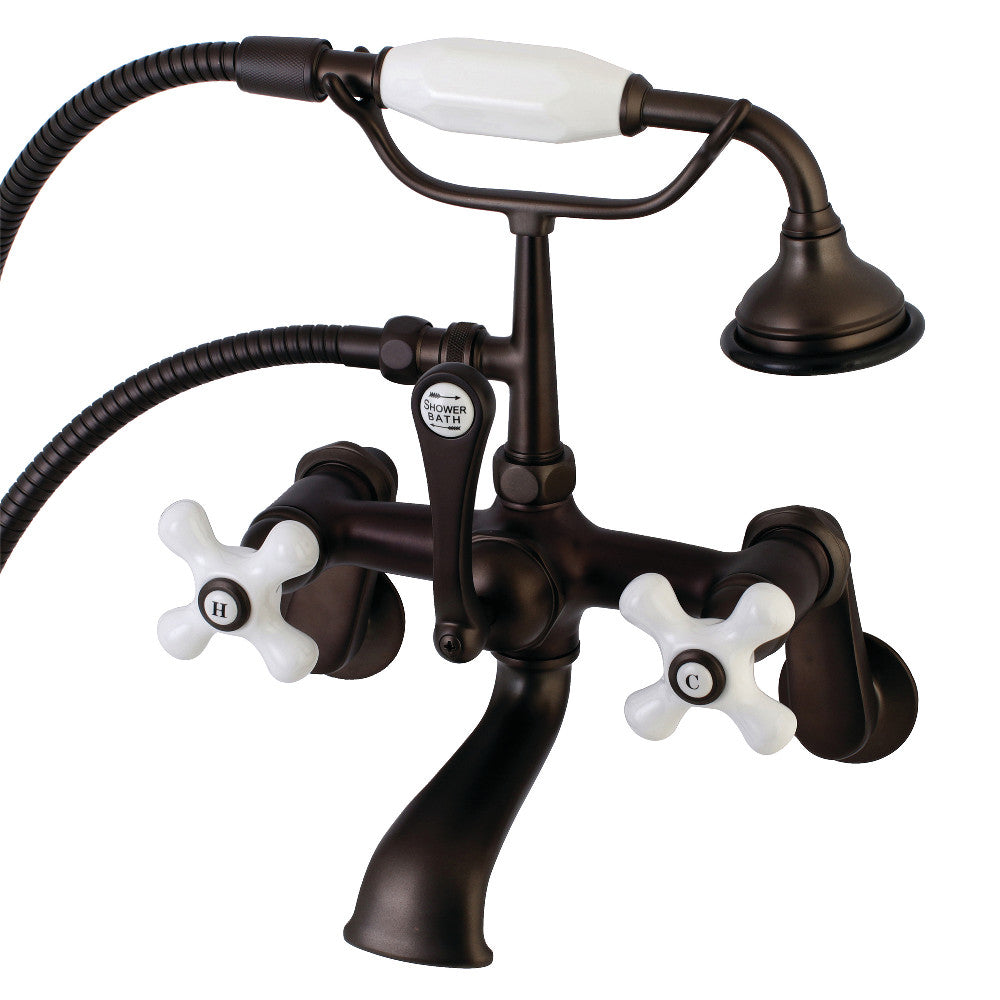 Aqua Vintage Wall Mount Tub Faucet with Hand Shower