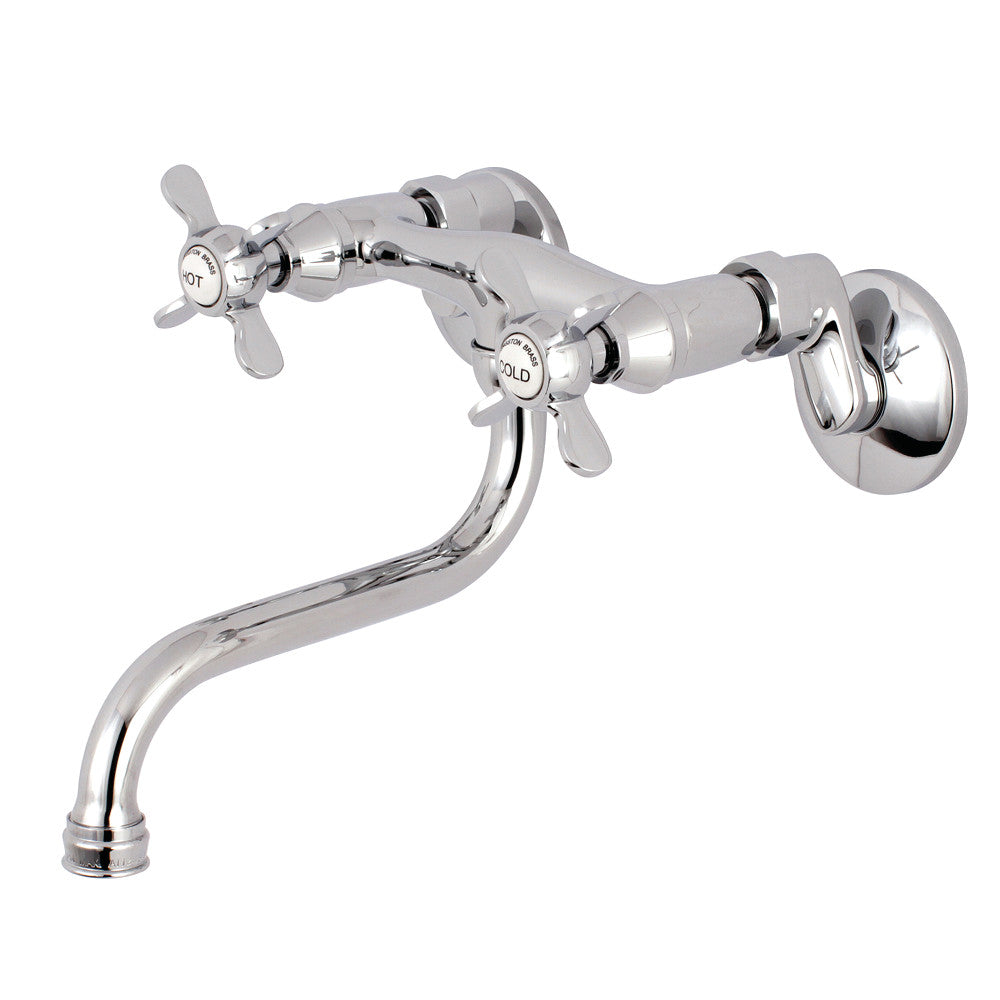 Kingston Brass KS116PN Essex Two Handle Wall Mount Bathroom Faucet
