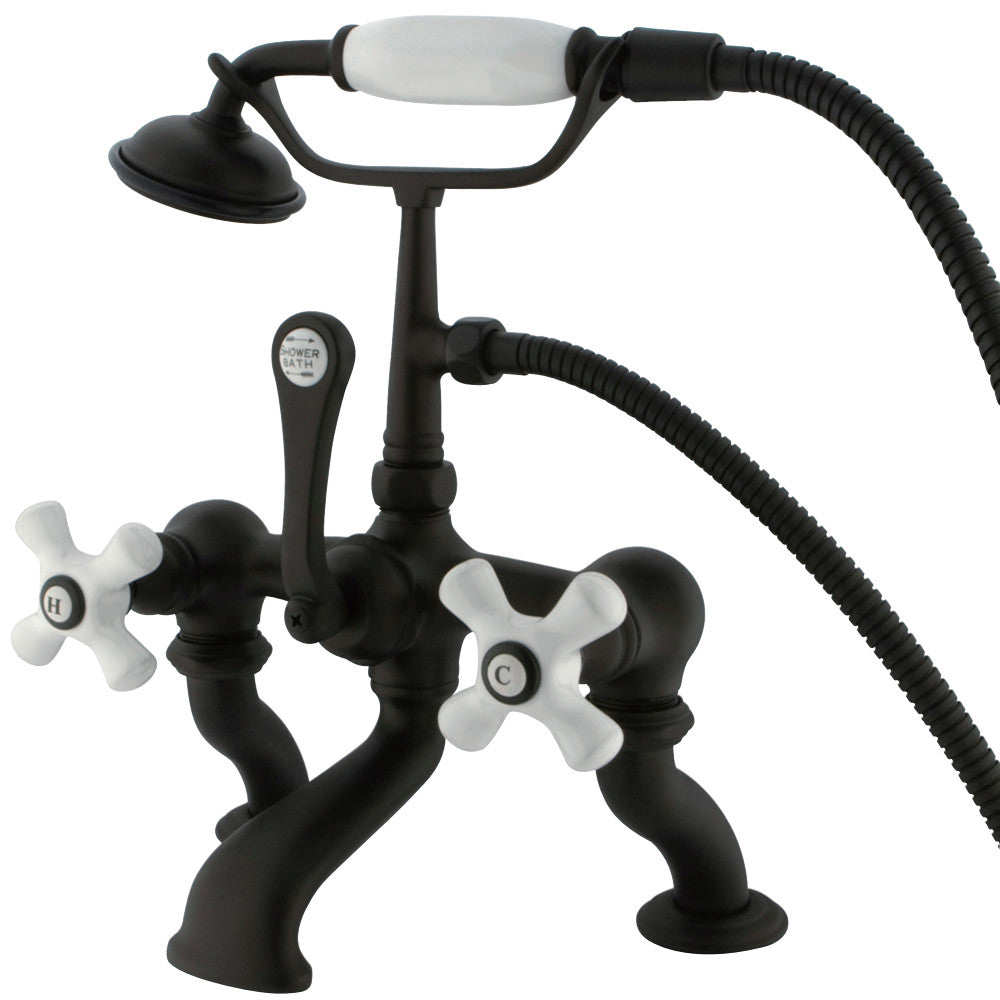 Vintage 7-Inch Deck Mount Tub Faucet with Hand Shower