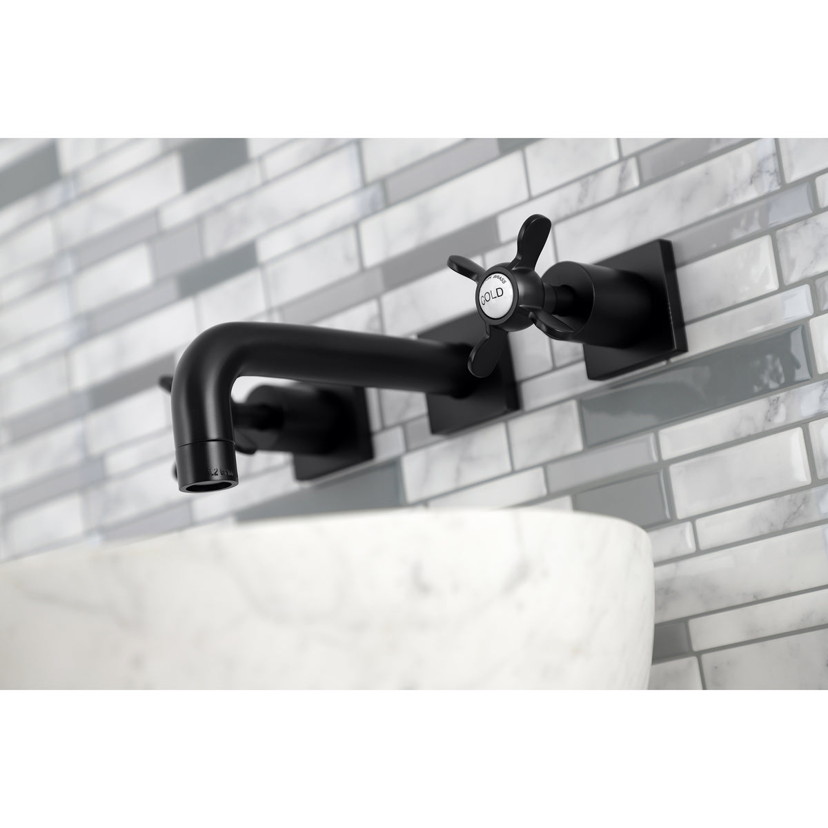 Kingston Brass KS6125BEX Essex Two-Handle Wall Mount Bathroom Faucet