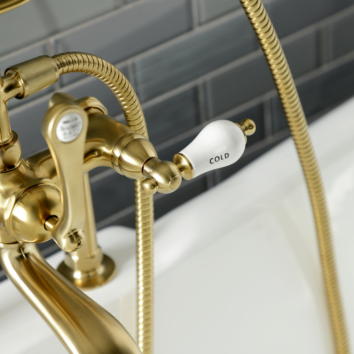 Auqa Vintage Deck Mount Clawfoot Tub Faucet