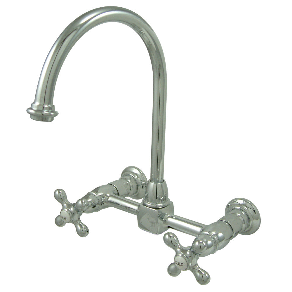 Kingston Brass KS1291AX Restoration Wall Mount Bridge Kitchen Faucet