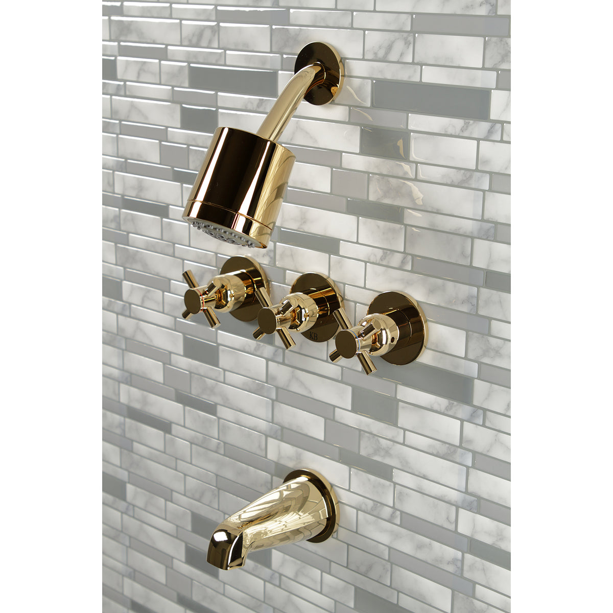 Concord Three-Handle Tub and Shower Faucet