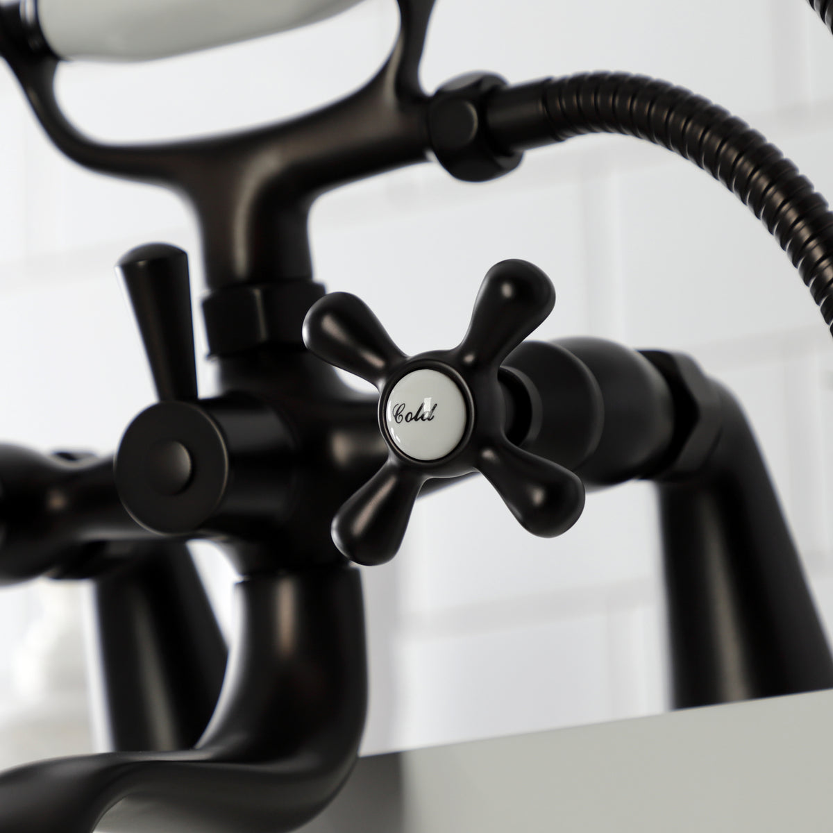 Kingston Deck Mount Clawfoot Tub Faucet with Hand Shower