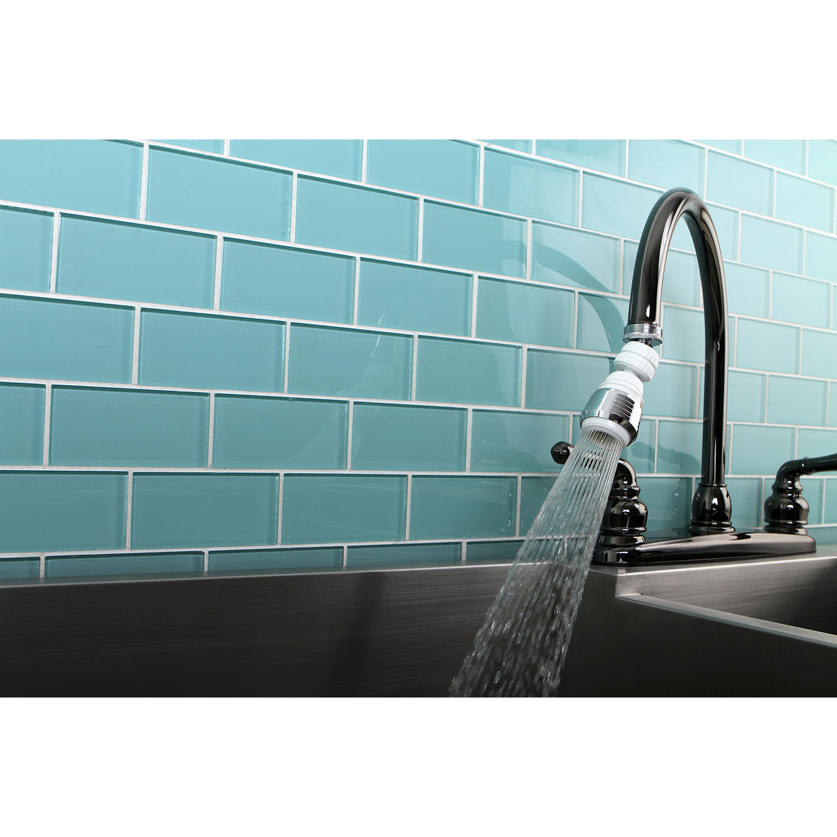 Kingston Brass KA221C20 Double Swivel Kitchen Aerator with Brass Ball Joint