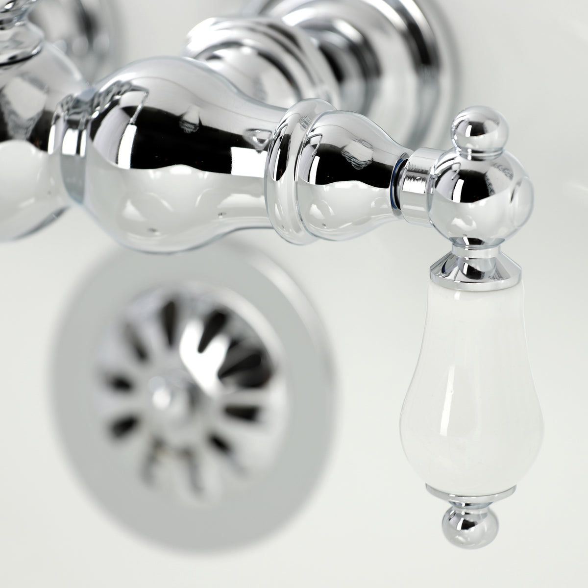 Vintage 3-3/8&quot; Tub Wall Mount Clawfoot Tub Faucet