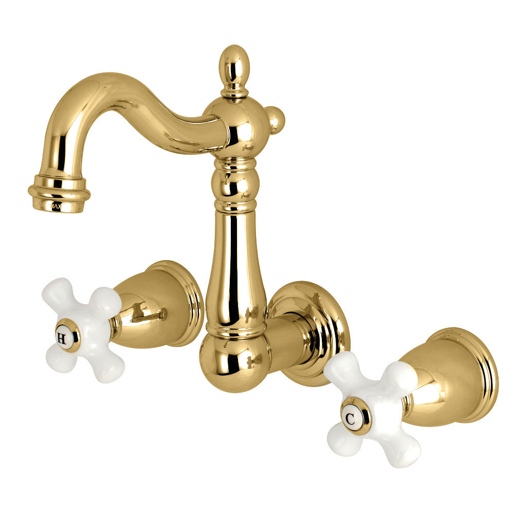 Kingston Brass KS1223PX Heritage Wall Mount Bathroom Faucet