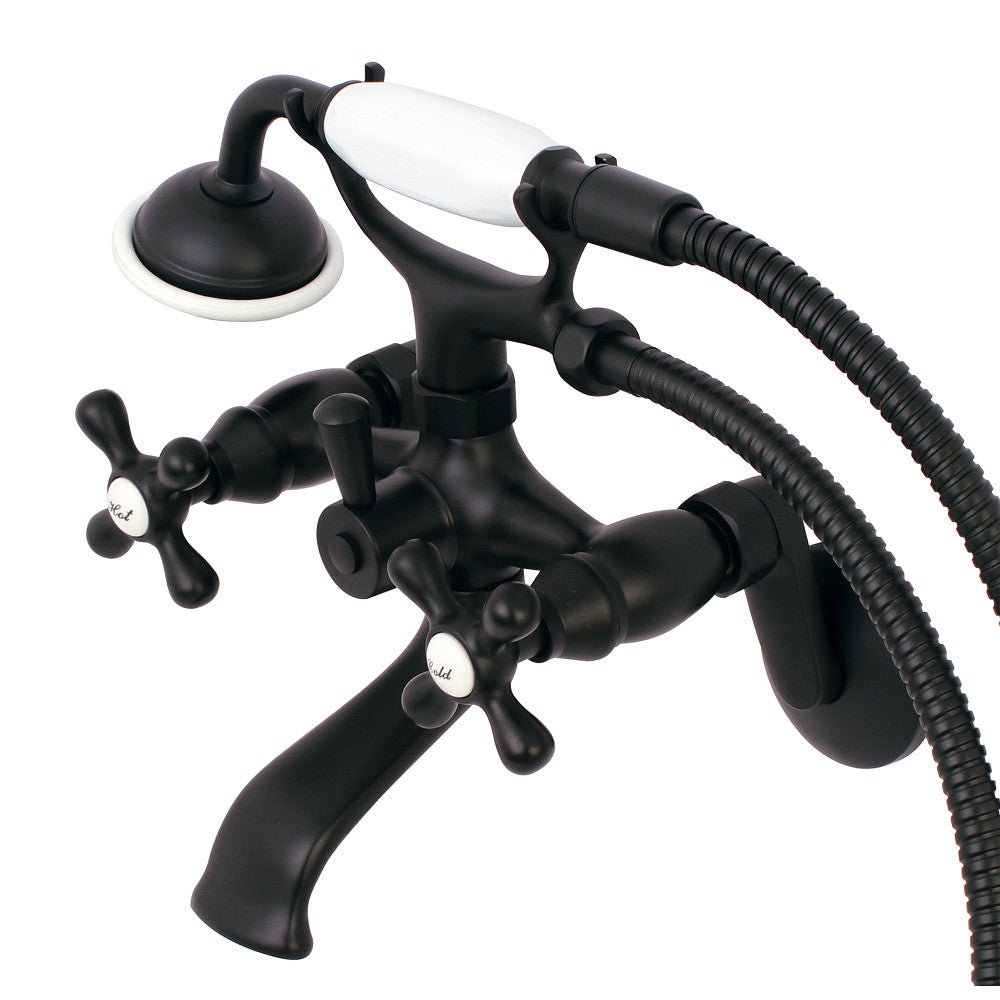 Kingston Wall Mount Clawfoot Tub Faucet with Hand Shower