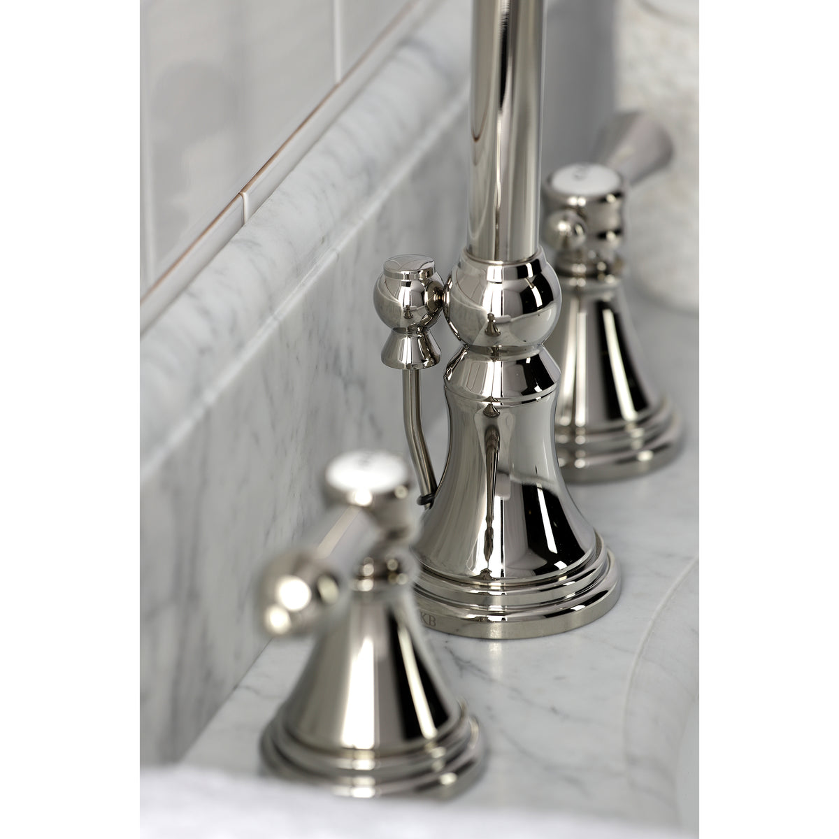 Kingston Brass KS2981BAL Heirloom Widespread Bathroom Faucet with Brass Pop-Up