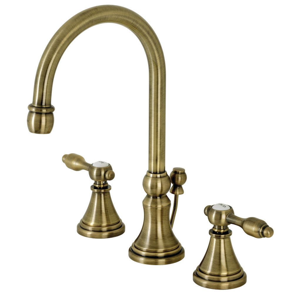 Kingston Brass KS2981TAL Tudor Widespread Bathroom Faucet with Brass Pop-Up