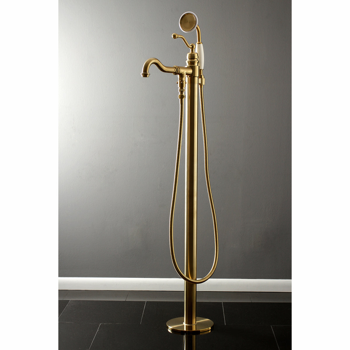 English Country Freestanding Tub Faucet with Hand Shower
