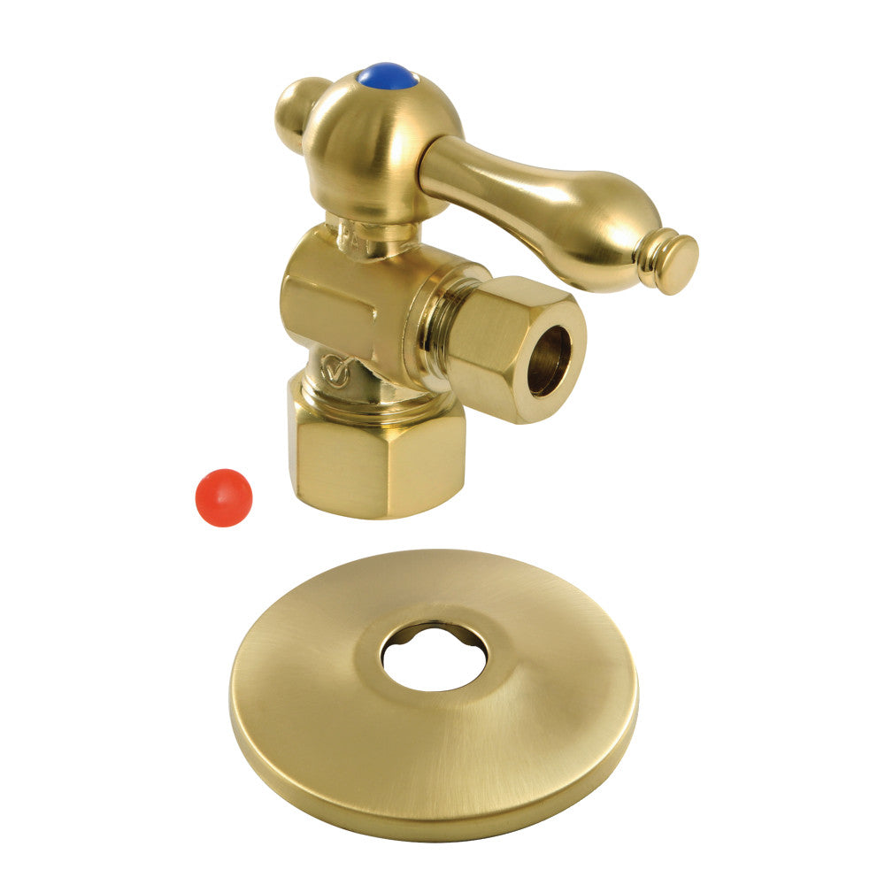 Kingston Brass Quarter Turn Valve with Flange (5/8&quot; X 3/8&quot; OD Compression)