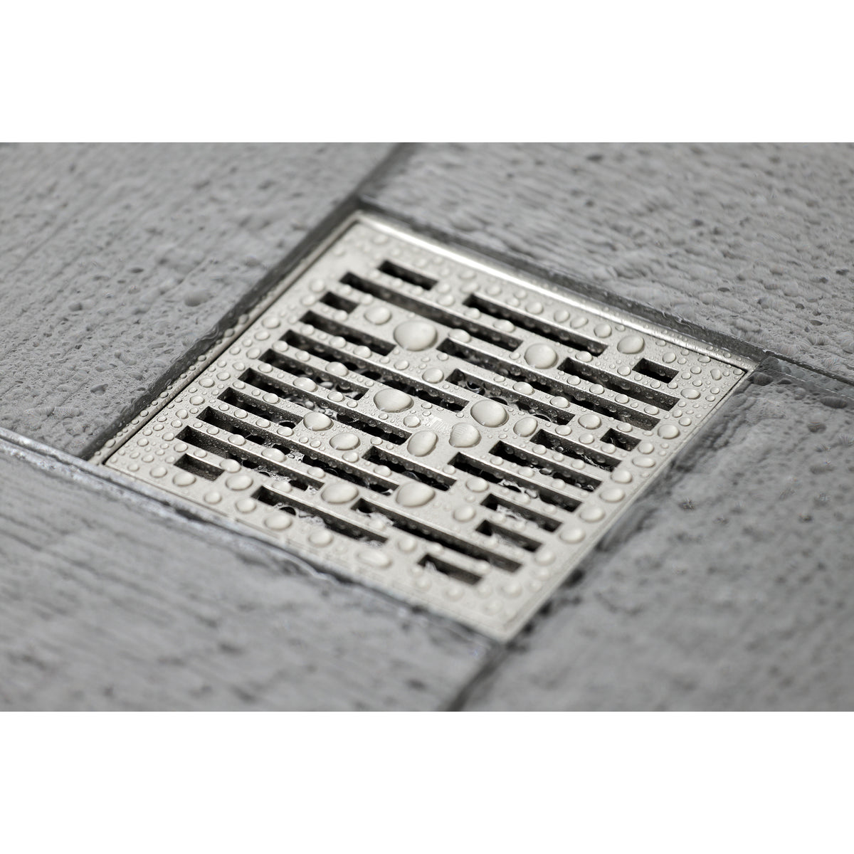 Kingston Brass Watercourse Transit 4&quot; Square Grid Shower Drain