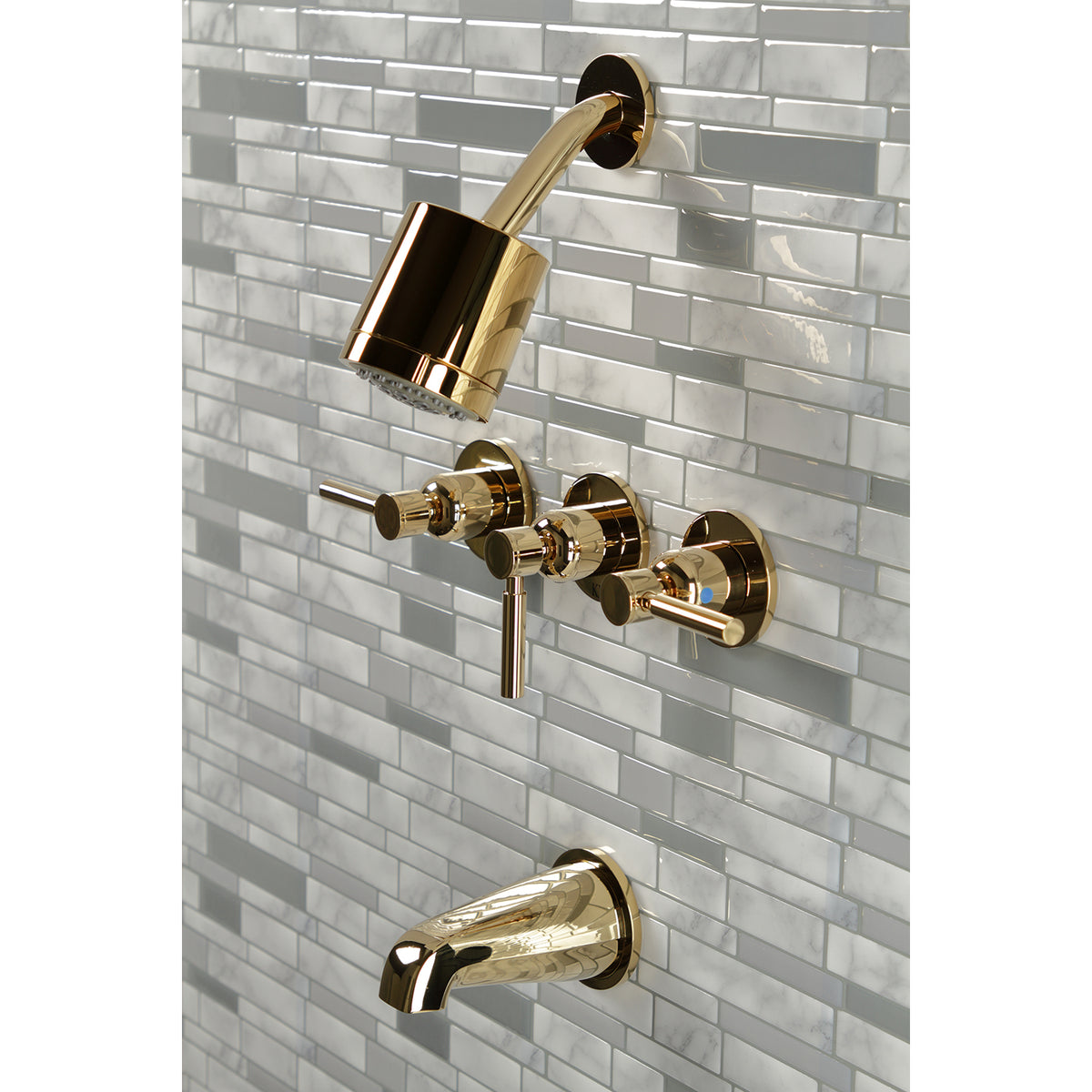 Concord Three-Handle Tub and Shower Faucet