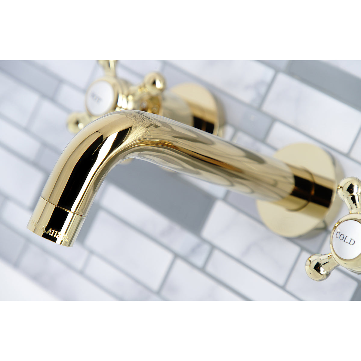 Kingston Brass KS8121BX Metropolitan 2-Handle 8 in. Wall Mount Bathroom Faucet