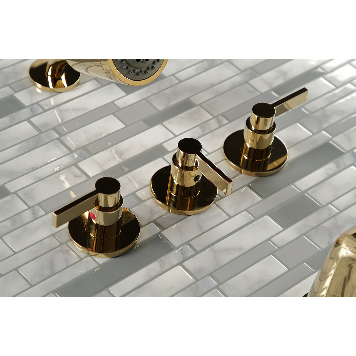 NuvoFusion Three-Handle Tub and Shower Faucet