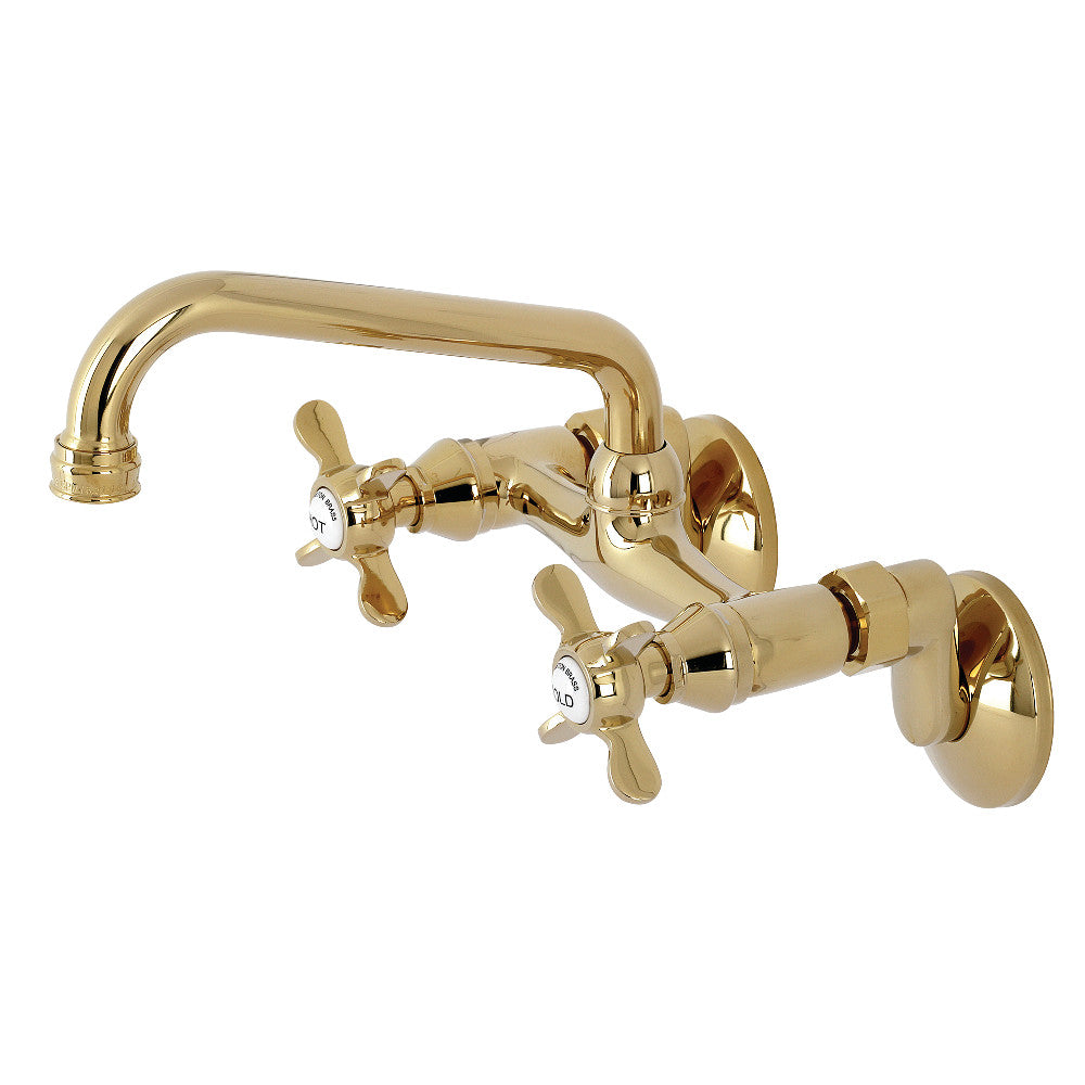 Kingston Brass KS113PB Essex Two Handle Wall Mount Kitchen Faucet