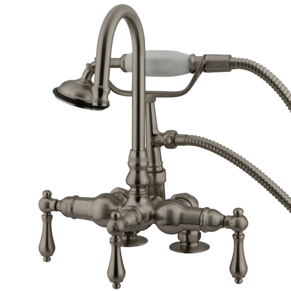 Vintage 3-3/8-Inch Deck Mount Tub Faucet with Hand Shower