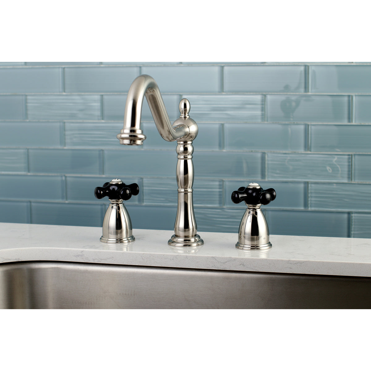 Kingston Brass KB1795PKXLS Widespread Kitchen Faucet