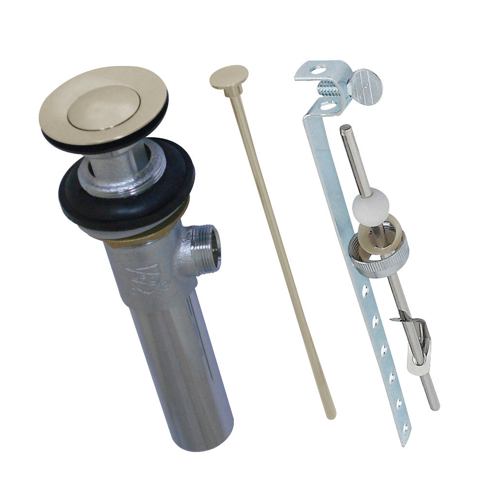 Kingston Brass Brass Pop-Up Drain with Overflow Hole, 22 Gauge