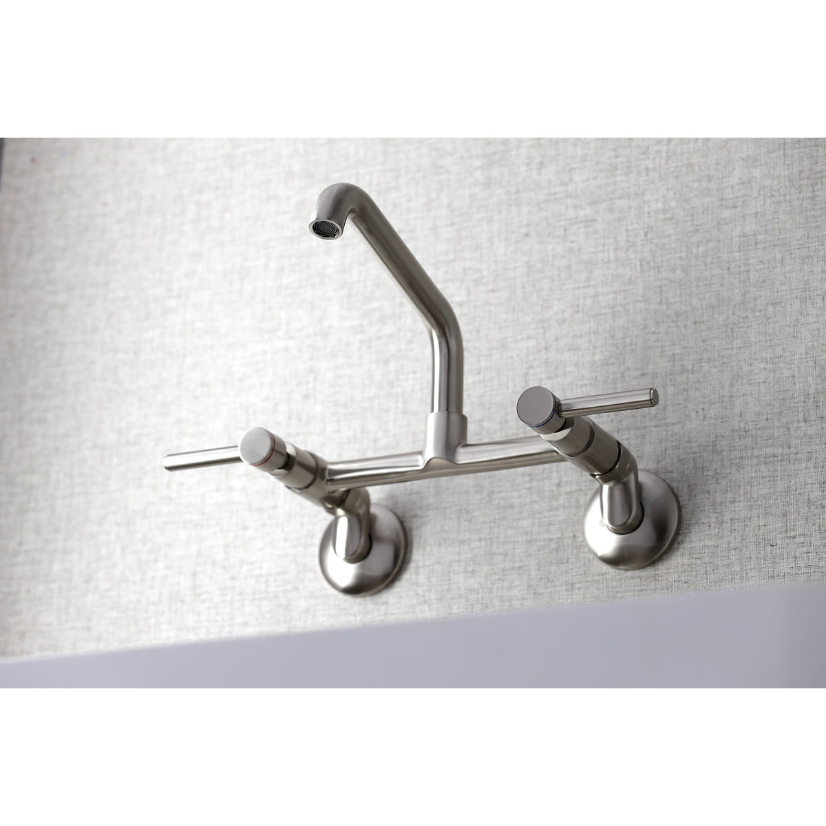 Kingston Brass KS823PN Concord Two-Handle Wall-Mount Kitchen Faucet
