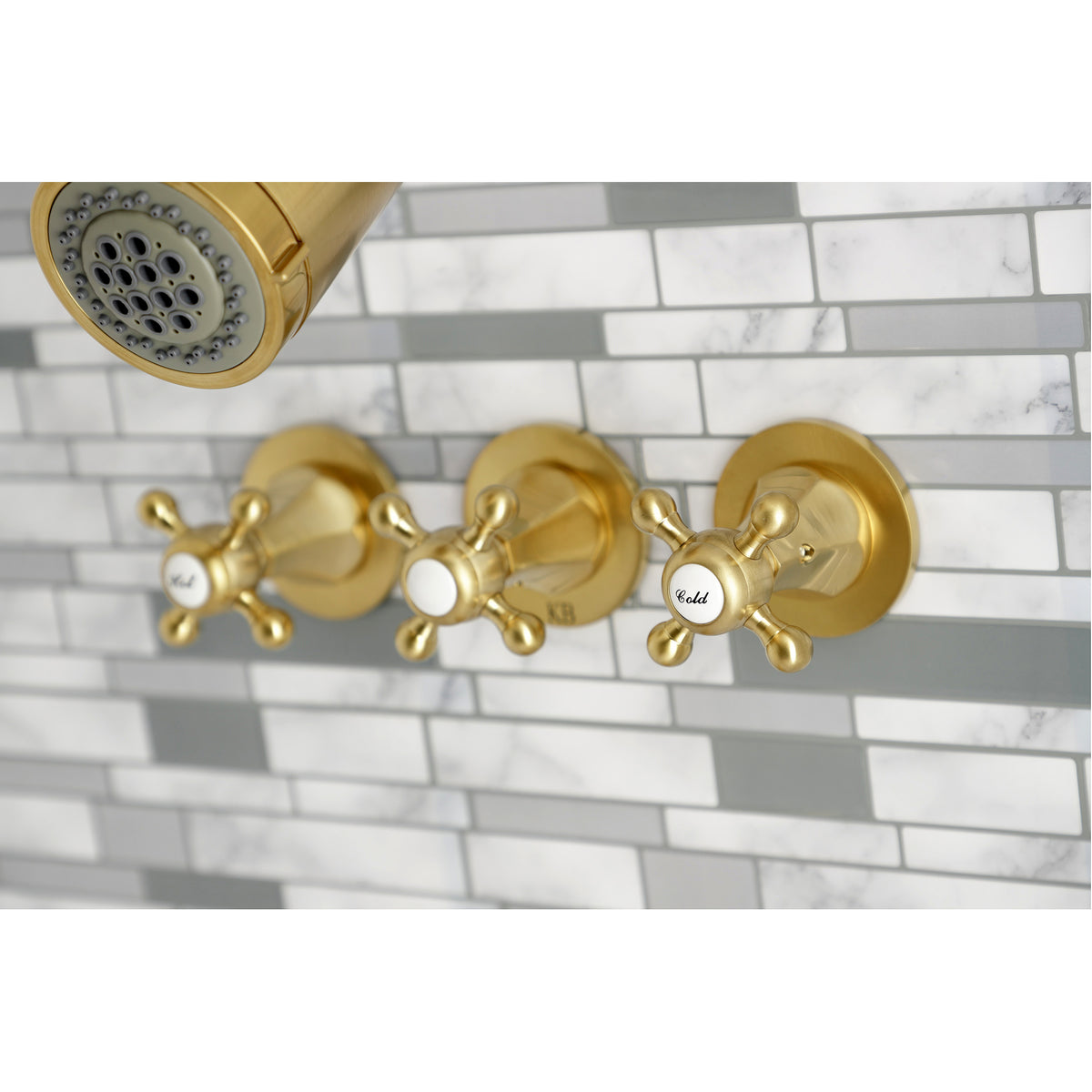 Metropolitan Three-Handle Tub and Shower Faucet